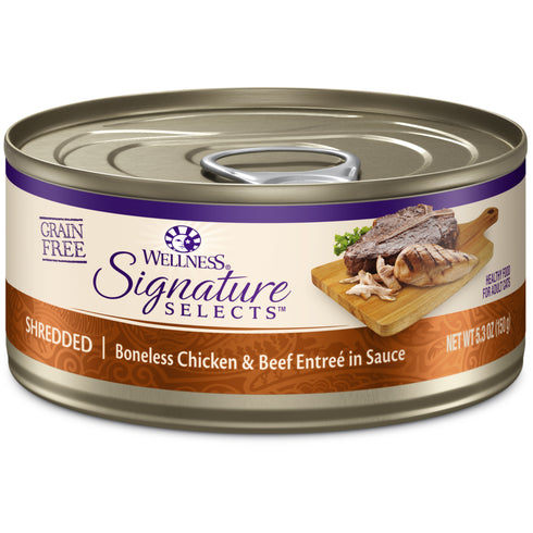 Wellness Signature Selects Shredded Chicken & Beef 5.3oz - Poudre Pet and Feed Supply