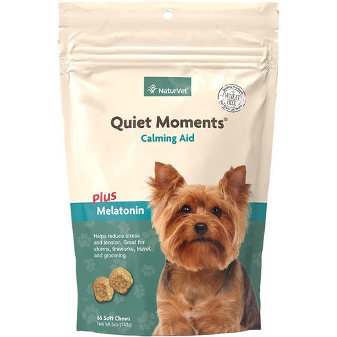 NaturVet Quiet Moments Calming Aid Dog Supplement 65ct - Poudre Pet and Feed Supply
