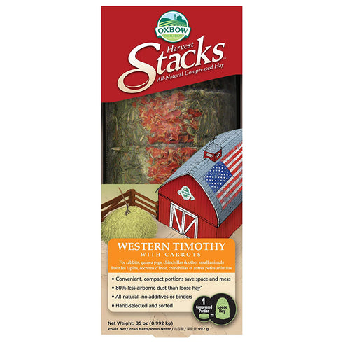 Oxbow Harvest Stacks Western Timothy with Carrots 35oz - Poudre Pet and Feed Supply