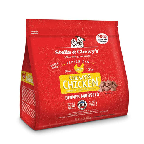 Stella and ChewysChewy's Chicken Frozen Raw Dinner Morsels Dog Food 4lb - Poudre Pet and Feed Supply