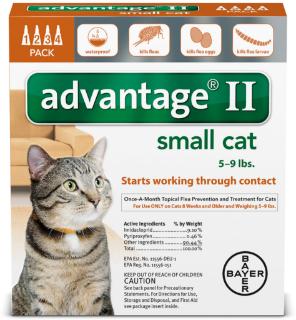 Bayer DVM Advantage II for cats 1-9lb, 4 Month Supply - Poudre Pet and Feed Supply