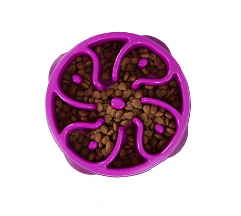 Outward Hound Fun Feeder Slo-Bowl Mini Purple - Poudre Pet and Feed Supply