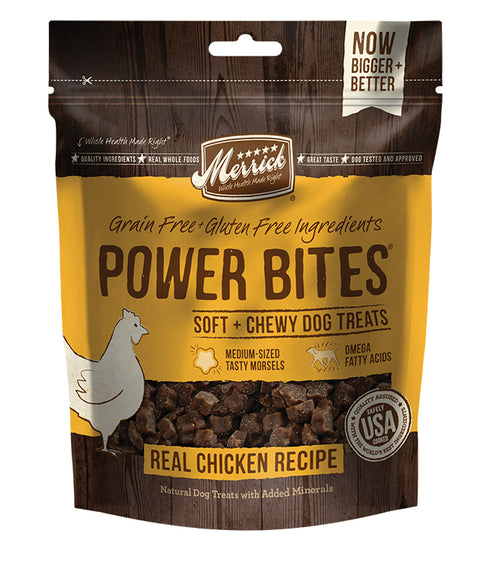 Merrick Chicken Recipe Power Bites 6oz - Poudre Pet and Feed Supply