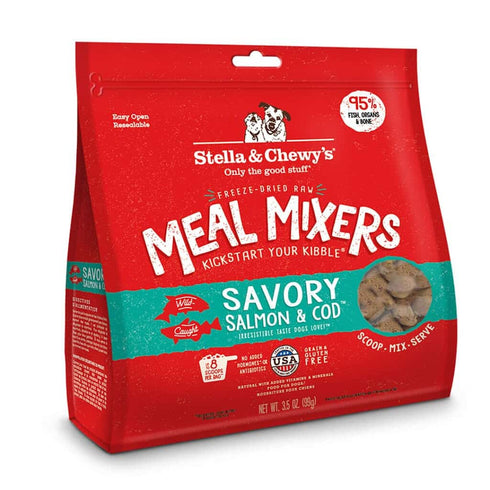 Stella and Chewys Savory Salmon & Cod Meal Mixers Dog Food 8oz - Poudre Pet and Feed Supply