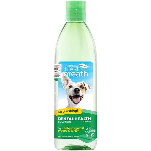 TropiClean Fresh Breath Oral Care Dental Health Solution 16oz - Poudre Pet and Feed Supply