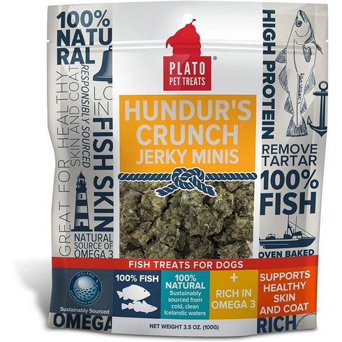 Plato Hundur's Crunch Jerky Minis 3,5oz - Poudre Pet and Feed Supply