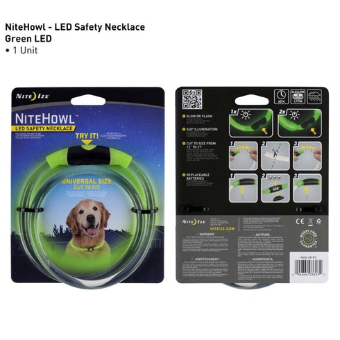 Nite Ize LED Safety Necklace Green - Poudre Pet and Feed Supply