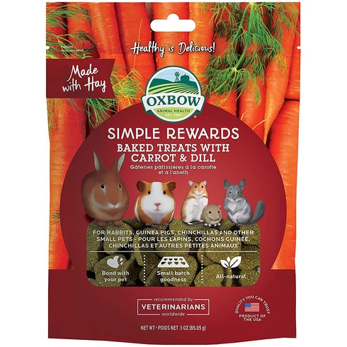 Oxbow Simple Rewards Carrot & Dill Baked Treats 3oz - Poudre Pet and Feed Supply