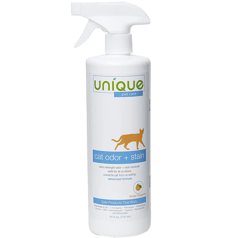 Unique Natural Products Advanced Cat Odor and Stain Remover Spray 24oz - Poudre Pet and Feed Supply