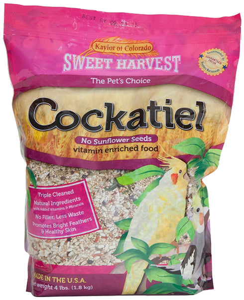Kaylor of Colorado Cockatiel without Sunflower Seeds Sweet Harvest Bird Food 4lb - Poudre Pet and Feed Supply