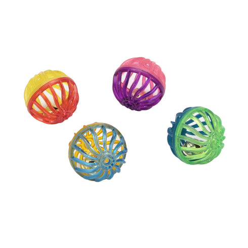 Coastal Drop Turbo 4pk Lattice Ball 1.5" Assorted Cat Toys - Poudre Pet and Feed Supply