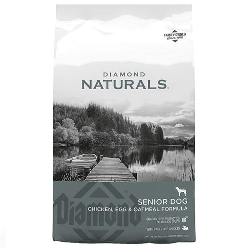 Diamond Naturals Chicken Egg & Oatmeal Formula Senior Dry Dog Food 35lb - Poudre Pet and Feed Supply