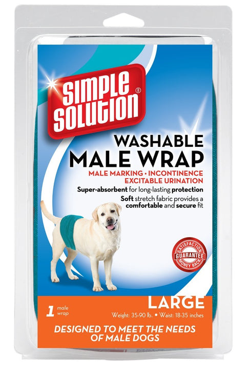 Simple Solution Washable Wrap for Male Dogs 1 count Large - Poudre Pet and Feed Supply
