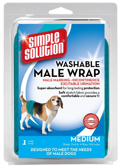 Simple Solution Washable Wrap for Male Dogs 1 count Medium - Poudre Pet and Feed Supply