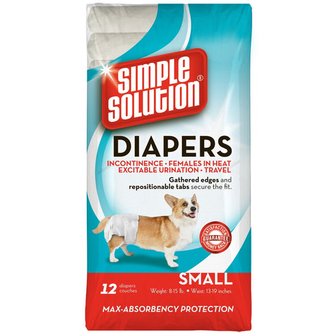 Simple Solution Disposable Diapers Small 12 Pack - Poudre Pet and Feed Supply