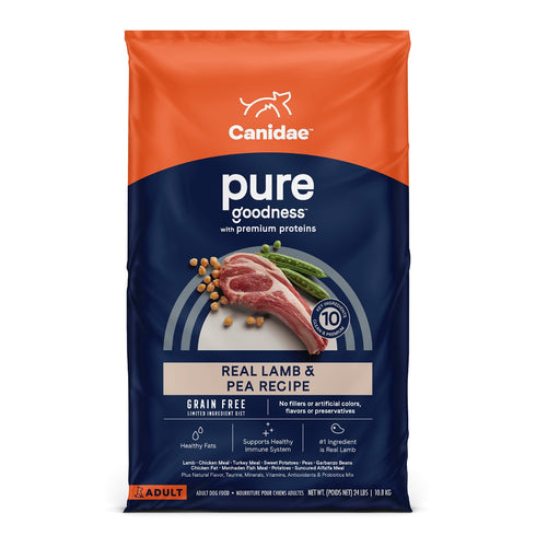 Canidae PURE Grain Free, Limited Ingredient Dry Dog Food, Lamb and Pea, 24lbs - Poudre Pet and Feed Supply