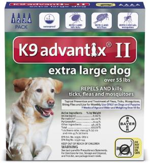 Bayer DVM Advantix II for X-Large Dogs Over 56lb, 4 Month Supply - Poudre Pet and Feed Supply