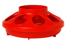 Little Giant Plastic Feeder Base Red 1qt - Poudre Pet and Feed Supply