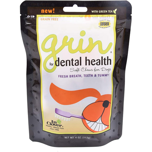 InClover Grin Daily Dental Care Chews for Dogs 4oz - Poudre Pet and Feed Supply