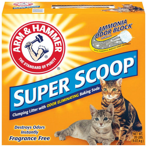 Arm Super Scoop Clumping Litter Fragrance Free 20lb - Poudre Pet and Feed Supply