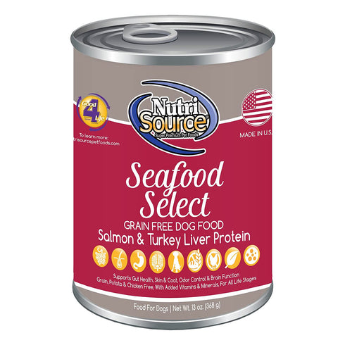 Nutrisource Seafood Select Formula Pate Canned Dog Food 13oz - Poudre Pet and Feed Supply