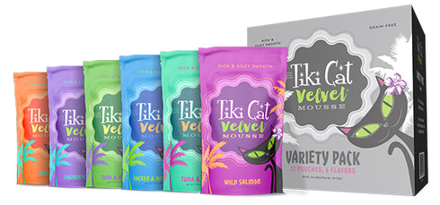 Tiki Cat Variety Pack Velvet Mousse 2.8oz - Poudre Pet and Feed Supply