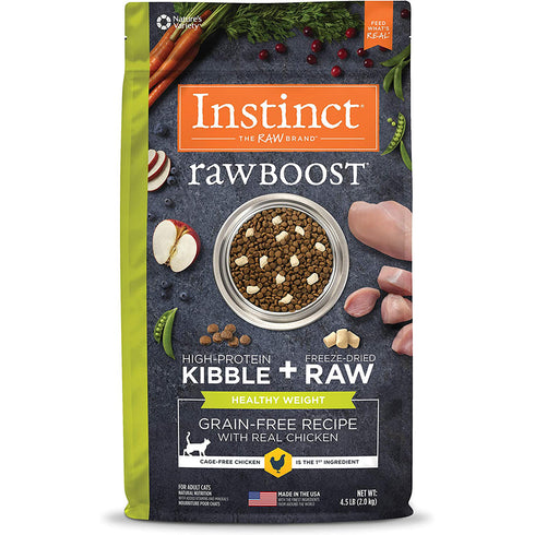 Instinct Raw Boost Healthy Weight Chicken Cat Food 4.5lb - Poudre Pet and Feed Supply