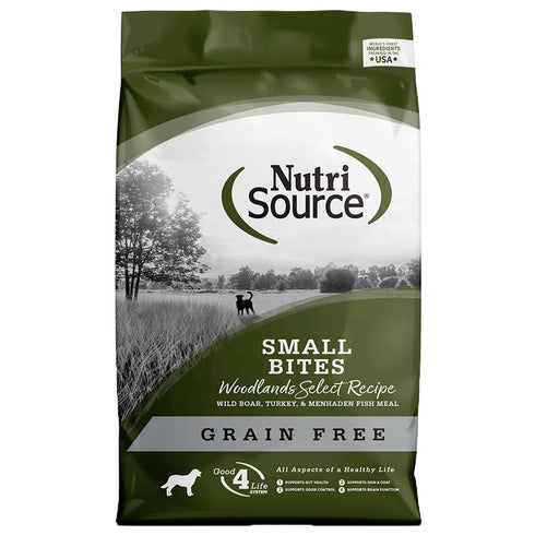 Nutrisource Woodlands Select Small Bites Grain Free Dry Dog Food 15lb - Poudre Pet and Feed Supply