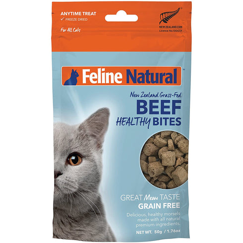 Feline Natural Beef Healthy Bites Cat Treats 1.76oz - Poudre Pet and Feed Supply