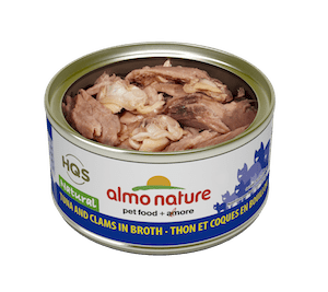 Almo Nature HQS Natural Tuna and Clams in Broth Cat Food 2.47oz - Poudre Pet and Feed Supply