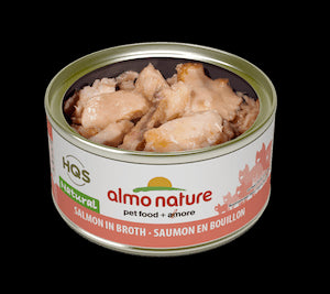 Almo Nature HQS Natural Salmon in Broth Cat Food  2.47oz - Poudre Pet and Feed Supply