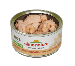 Almo Nature HQS Natural Tuna and Shrimp in Broth Cat Food 2.47oz - Poudre Pet and Feed Supply