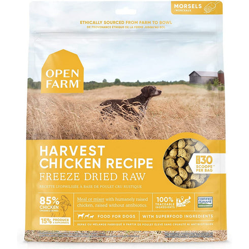 Open Farm Freeze Dried Raw Harvest Chicken Dry Dog Food 13.5oz - Poudre Pet and Feed Supply