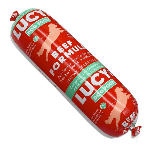Lucy Pet Products Beef Formula Dog Food Roll 2.5LB - Poudre Pet and Feed Supply