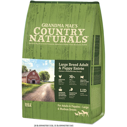 Grandma Mae's Country Naturals Large Breed Dry Dog Food 32lb - Poudre Pet and Feed Supply