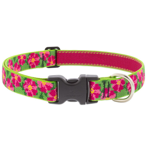 LUPINE Original Designs Dog Collar 1" Wide 16"-28" Neck Size Petunias - Poudre Pet and Feed Supply