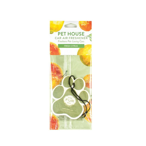 One Fur All Car Air Freshener Fresh Citrus - Poudre Pet and Feed Supply