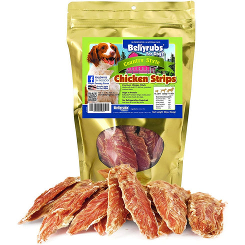 Bellyrubs Chicken Strips Dog Treats 20oz - Poudre Pet and Feed Supply