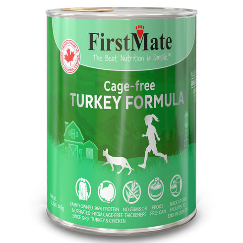 First Mate Grain-Free Turkey Formula Limited Ingredient Wet Cat Food 12.2oz - Poudre Pet and Feed Supply