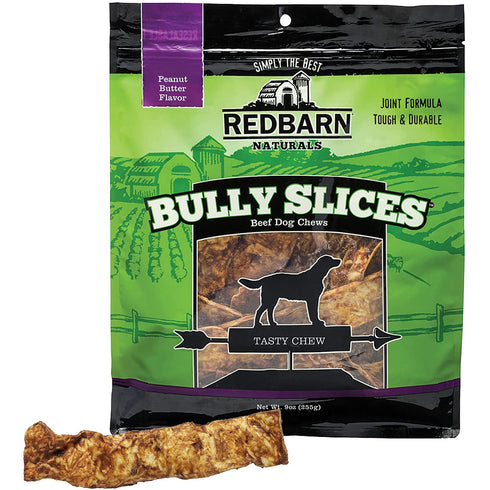 Redbarn Naturals Bully Slices Peanut Butter Flavor Beef Dog Treats 9oz - Poudre Pet and Feed Supply