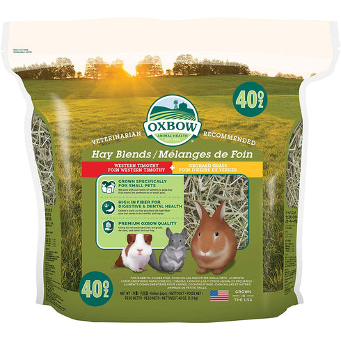 Oxbow Western Timothy & Orchard Hay Small Animal Food 40oz - Poudre Pet and Feed Supply