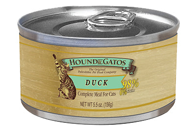 Hound & Gatos Duck Recipe Cat Food 5.5oz - Poudre Pet and Feed Supply