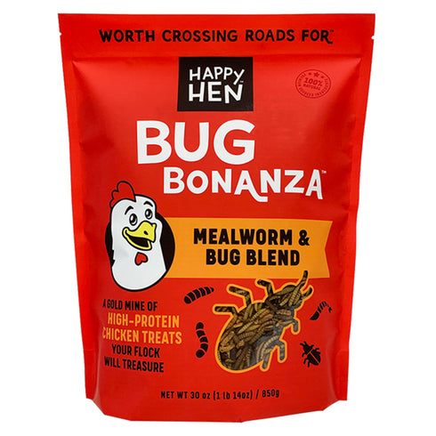 Happy Hen Treats Bug Bonanza High-Protein Chicken Treats 30oz - Poudre Pet and Feed Supply