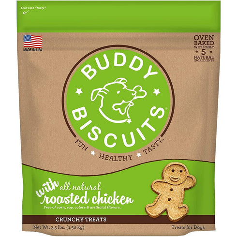 Buddy Biscuits Healthy Whole Grain Roasted Chicken Oven Baked Dog Treats 3.5lb - Poudre Pet and Feed Supply
