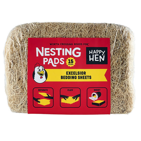 Happy Hen Treats Excelsior Nesting Pads Chicken Bedding 15/Pack - Poudre Pet and Feed Supply
