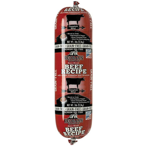 Redbarn Pet Products Grain Free Beef Food Rolls for Dogs 3lb - Poudre Pet and Feed Supply