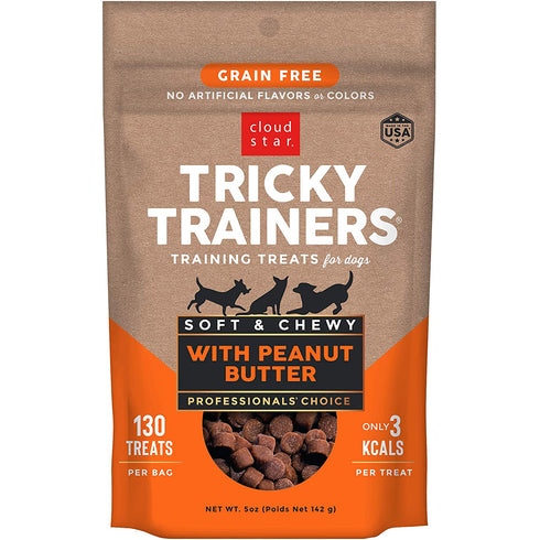 Cloud Star Tricky Trainers Chewy & Grain Free Peanut Butter Dog Treats 5oz - Poudre Pet and Feed Supply