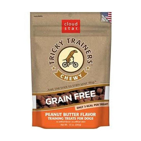 Cloud Star Chewy & Grain Free Low Calorie Peanut Butter Dog Training Treats 12oz - Poudre Pet and Feed Supply