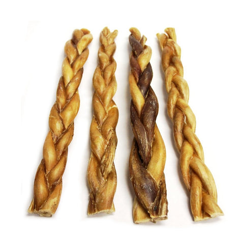 Natural Dog Company Bully Sticks 12" Braided Natural Dog - Poudre Pet and Feed Supply