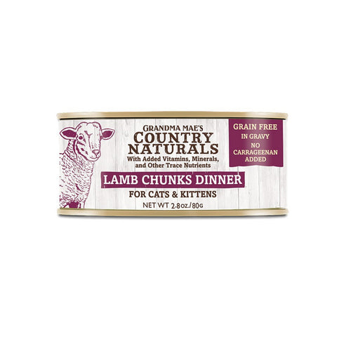 Grandma Mae's Grain-Free Lamb Chunks in Gravy Canned Cat Food 2.8oz - Poudre Pet and Feed Supply